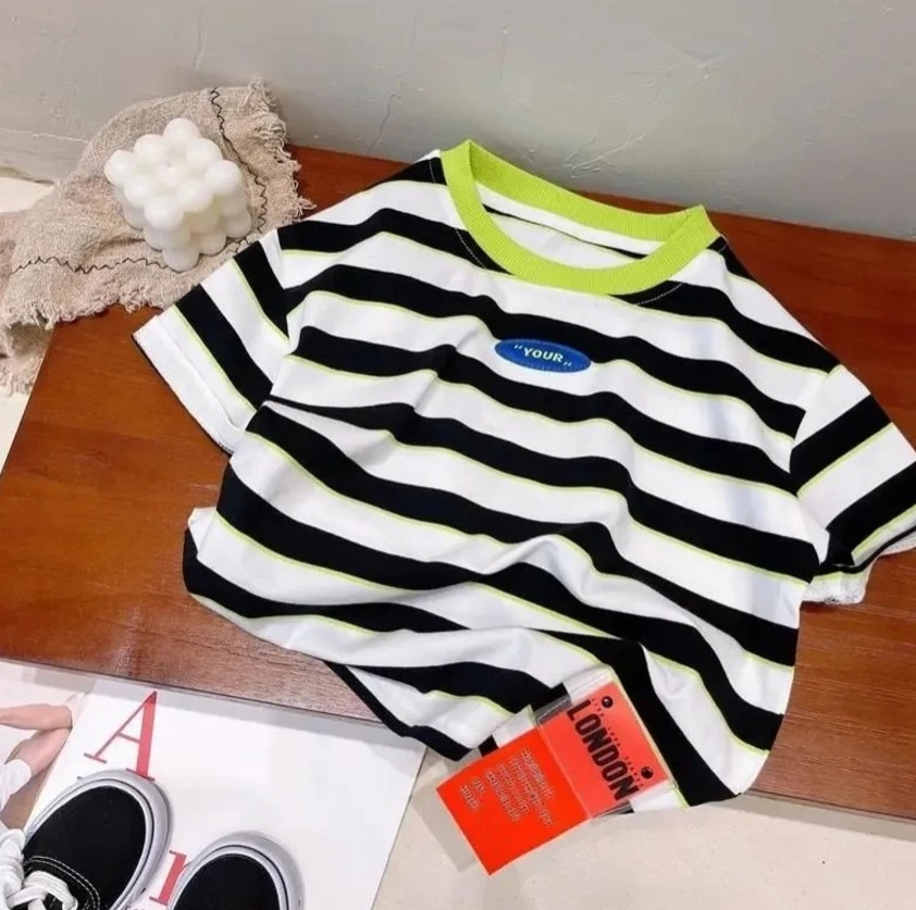 Camiseta de manga corta a raya - Baby Clothing Knitting Patterns reseña y precio